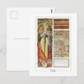 Alphonse Mucha #128 - Fine Art Postcard Postkarte (Vorne/Hinten)