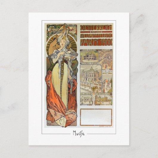 Alphonse Mucha #128 - Fine Art Postcard Postkarte (Vorderseite)