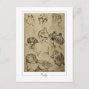 Alphonse Mucha #15 - Fine Art Postcard Postkarte