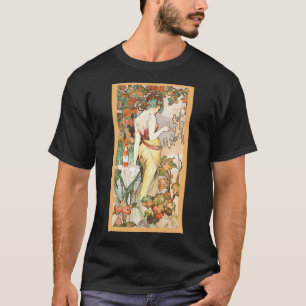 Alphonse Mucha (1860 1939) Artwork T-Shirt