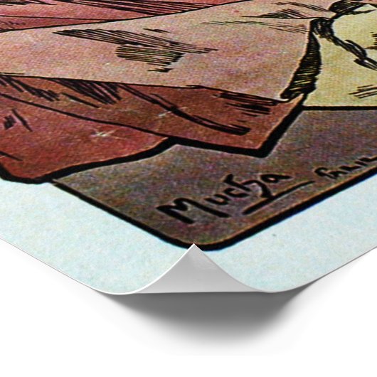 Alphonse Mucha. 1900 Poster (Ecke)