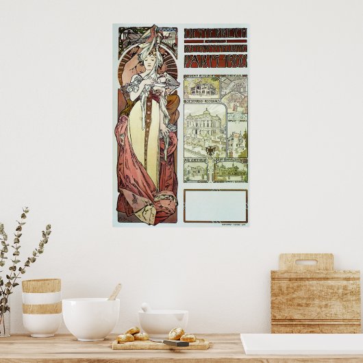 Alphonse Mucha. 1900 Poster (Küche)