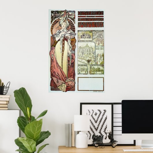 Alphonse Mucha. 1900 Poster (Heimbüro)