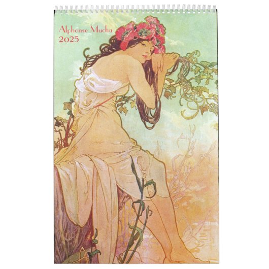 Alphonse Mucha 2025 Kalender (Titelbild)