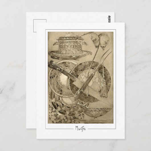 Alphonse Mucha #210 - Fine Art Postcard Postkarte (Vorne/Hinten)