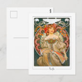 Alphonse Mucha #214 - Fine Art Postcard Postkarte (Vorne/Hinten)