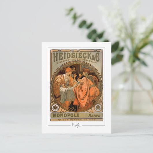 Alphonse Mucha #218 - Fine Art Postcard Postkarte (Stehend Vorderseite)