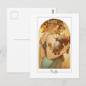 Alphonse Mucha #220 - Fine Art Postcard Postkarte (Vorne/Hinten)