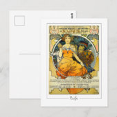 Alphonse Mucha #248 - Fine Art Postcard Postkarte (Vorne/Hinten)