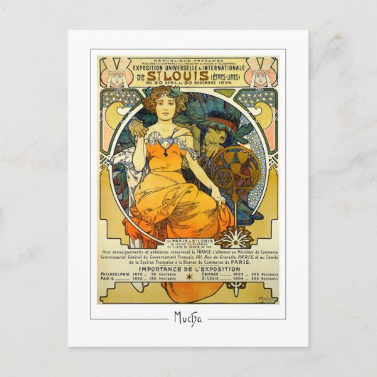 Alphonse Mucha #248 - Fine Art Postcard Postkarte (Vorderseite)