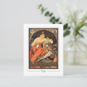Alphonse Mucha #266 - Fine Art Postcard Postkarte (Stehend Vorderseite)