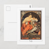 Alphonse Mucha #266 - Fine Art Postcard Postkarte (Vorne/Hinten)