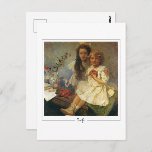 Alphonse Mucha #331 - Fine Art Postcard Postkarte (Vorne/Hinten)