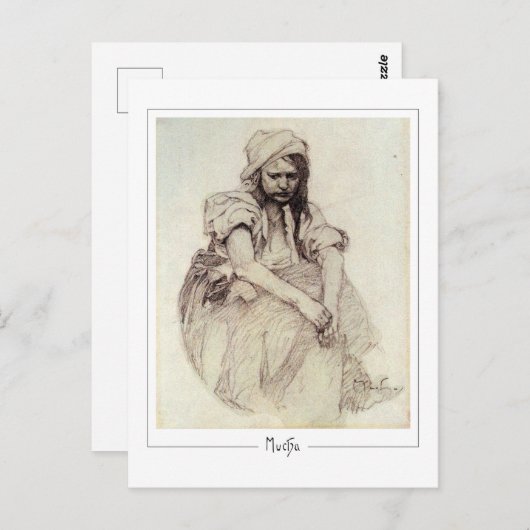 Alphonse Mucha #384 - Fine Art Postcard Postkarte (Vorne/Hinten)