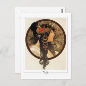 Alphonse Mucha #401 - Fine Art Postcard Postkarte (Vorne/Hinten)