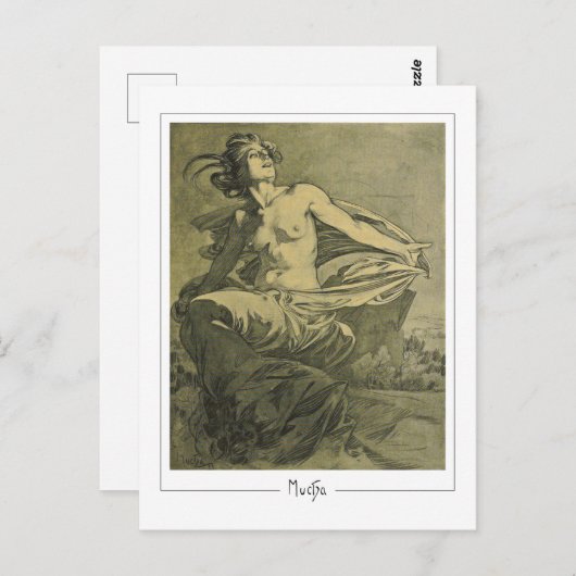 Alphonse Mucha #409 - Fine Art Postcard Postkarte (Vorne/Hinten)