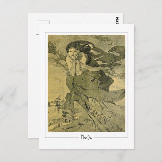 Alphonse Mucha #412 - Fine Art Postcard Postkarte (Vorne/Hinten)