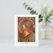 Alphonse Mucha #58 - Fine Art Postcard Postkarte (Stehend Vorderseite)