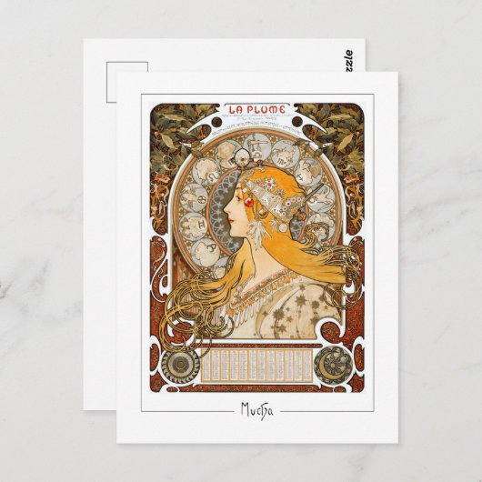 Alphonse Mucha #73 - Fine Art Postcard Postkarte (Vorne/Hinten)