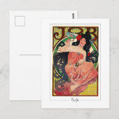 Alphonse Mucha #7 - Kunstpostkarte Postkarte (Vorne/Hinten)