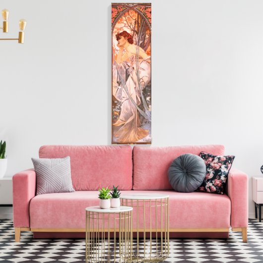 Alphonse Mucha Abend Reverie Leinwand Poster (Insitu (Wohnzimmer))