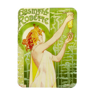 Alphonse Mucha Absinthe Robette Magnet