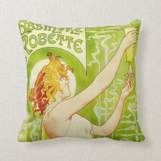 Alphonse Mucha Absinthe Robette Pillow Kissen