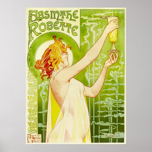Alphonse Mucha Absinthe Robette Poster (Vorne)