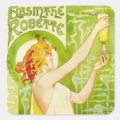 Alphonse Mucha Absinthe Robette Stickers (Vorderseite)