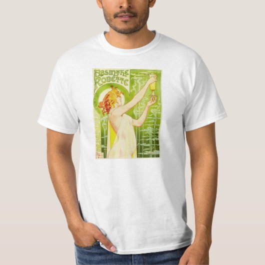 Alphonse Mucha Absinthe Robette T-Shirt (Vorderseite)