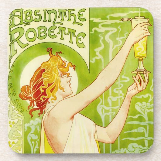 Alphonse Mucha Absinthe Robette Untersetzer (Vorderseite)