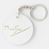 Alphonse Mucha abstrakte Kunst und Unterschrift Schlüsselanhänger (Rückseite)