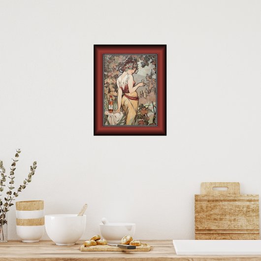 Alphonse Mucha ~ Affiche Cognac ~ Cognac Poster ~ (Küche)