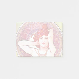 Alphonse Mucha Amethyst Floral Vintag Art Nouveau Post-it Klebezettel