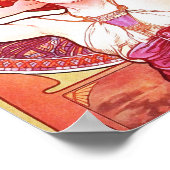 Alphonse Mucha Amethyst Floral Vintag Art Nouveau Poster (Ecke)