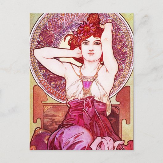 Alphonse Mucha Amethyst Postcard Postkarte (Vorderseite)