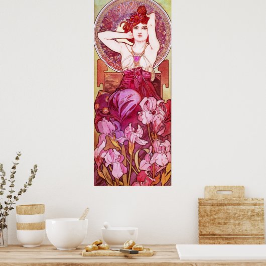 Alphonse Mucha Amethyst Poster (Küche)