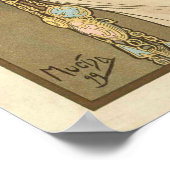 Alphonse Mucha Anstrich vollständige Blutung Poster (Ecke)