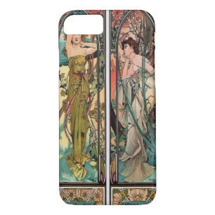 Alphonse Mucha art, art nouveau,Vintag,females,be Case-Mate iPhone Hülle