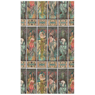 Alphonse Mucha art, art nouveau,Vintag,females,be Tischdecke