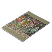 Alphonse Mucha art, art nouveau,Vintag,females Notizblock (Linke Seite)