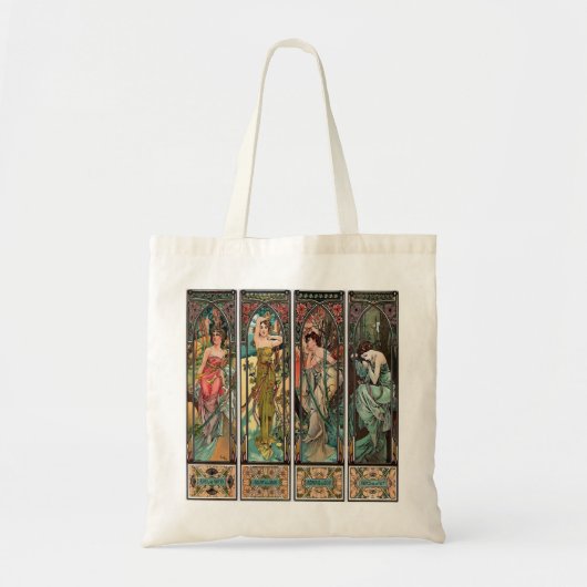 Alphonse Mucha art, art nouveau,Vintag,females Tragetasche (Vorne)