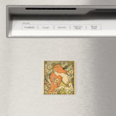 Alphonse Mucha Art Deco Magnet (In Situ (Geschirrspüler))