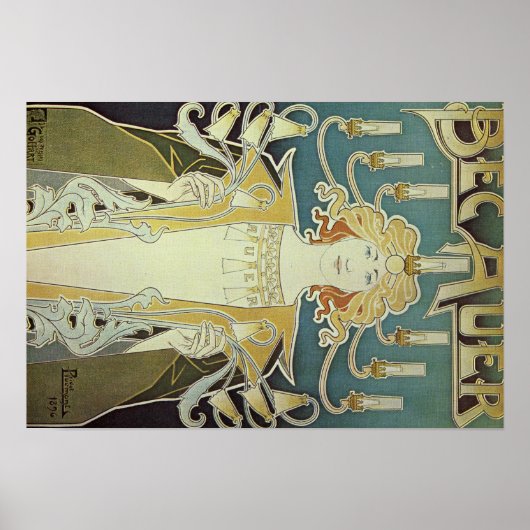 Alphonse Mucha Art Deco Poster (Vorne)