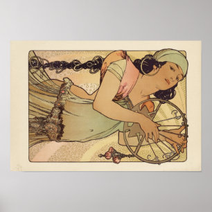Alphonse Mucha Art Deco Poster