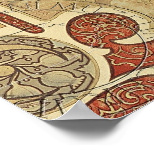 Alphonse Mucha Art Deco Poster (Ecke)