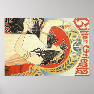 Alphonse Mucha Art Deco Poster