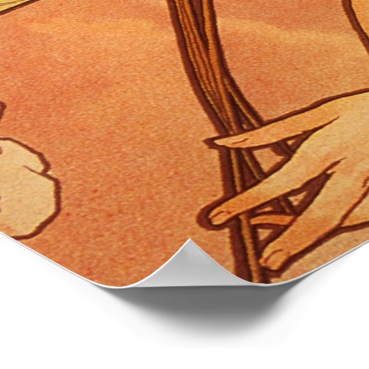 Alphonse Mucha Art Deco Poster (Ecke)