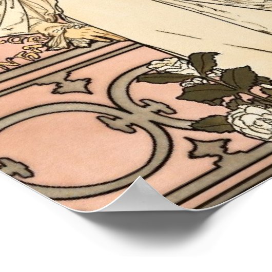 Alphonse Mucha Art Deco Poster (Ecke)