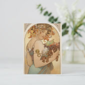Alphonse Mucha Art Deco Postkarte (Stehend Vorderseite)